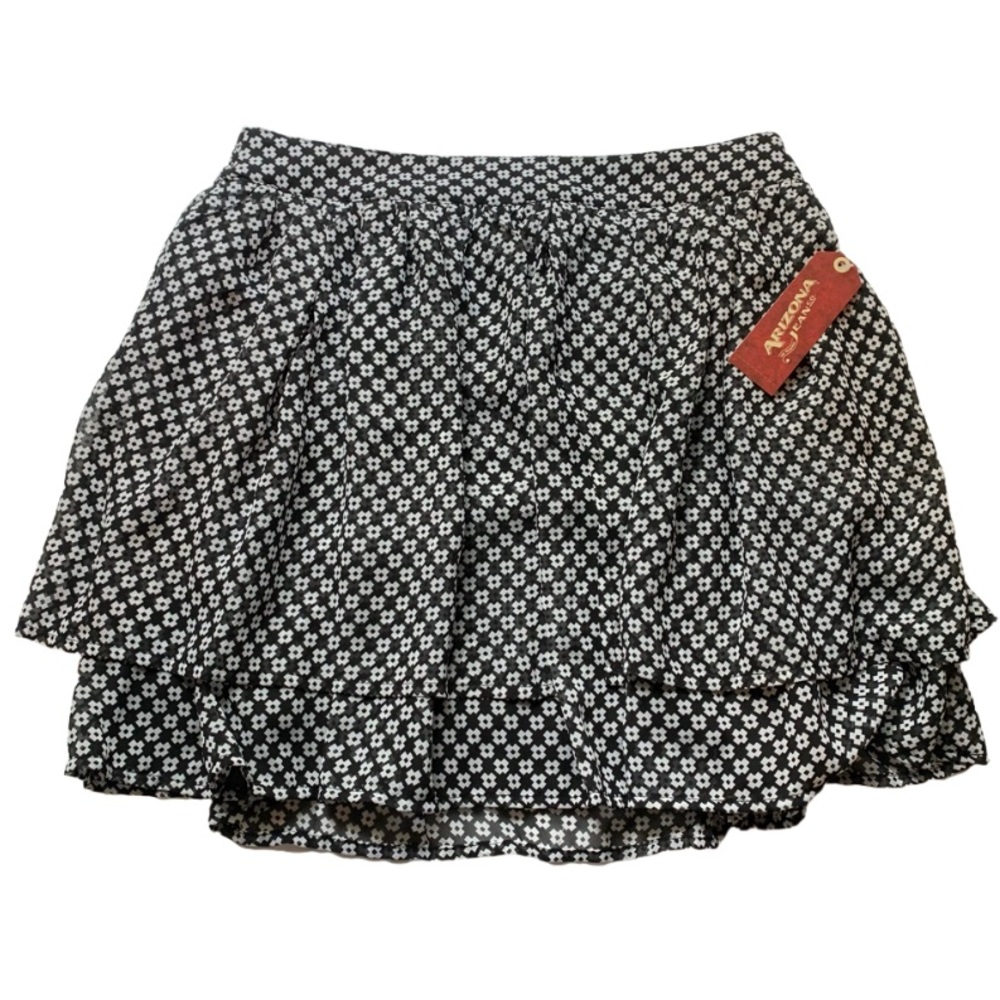 Arizona Jean Co. Black & White Geometric Skirt Size XS